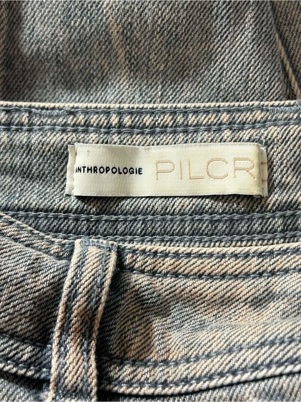 Anthropologie Pilcro High Rise Carpenter Barrel Jeans Gray Acid Wash Size 25 - Picture 3 of 7